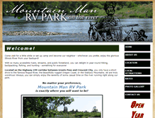 Tablet Screenshot of mountainmanrvpark.com